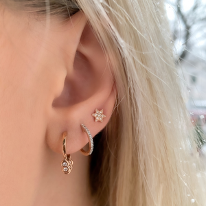 Diamond Petite Star Stud Earrings