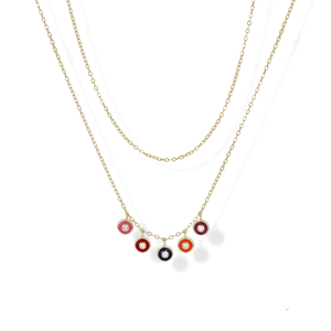 
            
                Load image into Gallery viewer, Colorful Evil Eye Charm Necklace | Alexandra Marks Jewelry
            
        