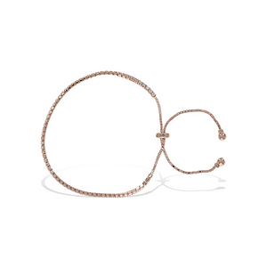 Adjustable CZ Tennis Bracelet in rose gold - alexandra marks jewelry