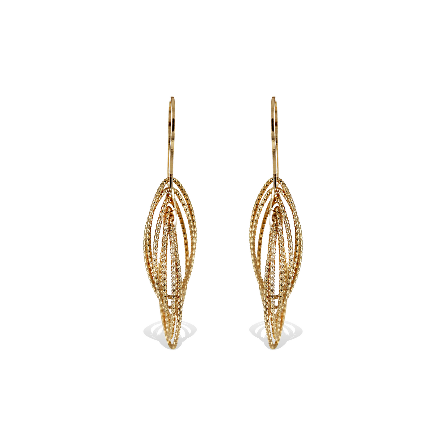 Alexandra Marks | Diamond Cut Gold Drop Earrings