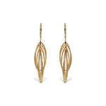 Alexandra Marks | Diamond Cut Gold Drop Earrings