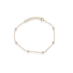 Pave' Diamond Disc By-The-Yard 14kt Gold Bracelet | Alexandra Marks Jewelry