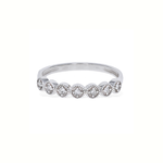 14k White Gold & Diamond Stacking Ring | Alexandra Marks Jewelry