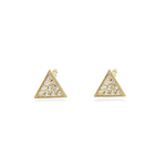 Mini Diamond Triangle Stud Earrings | Alexandra Marks Jewelry
