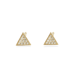 
            
                Load image into Gallery viewer, Mini Diamond Triangle Stud Earrings | Alexandra Marks Jewelry
            
        