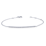 Diamond Bar Bracelet in 14kt White Gold | Alexandra Marks Jewelry