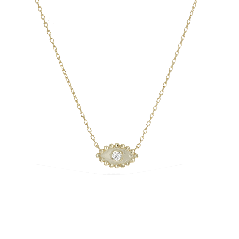 Classic Gold Evil Eye Pendant Necklace - Alexandra Marks Jewelry