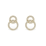 Alexandra Marks | Gold Double Circle Stud Earrings