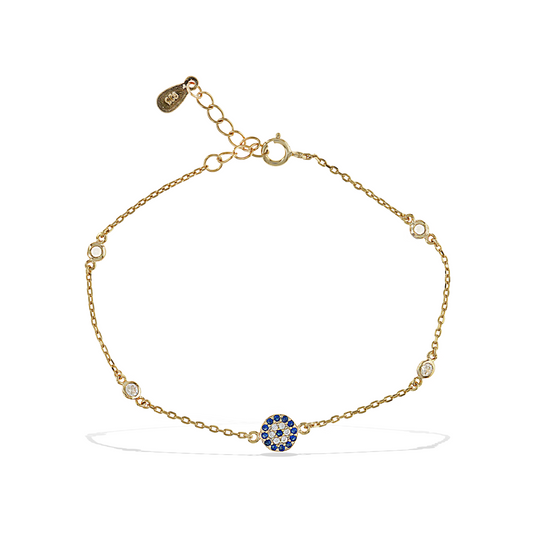 Alexandra Marks | Evil Eye Cz Tennis Bracelet in Gold