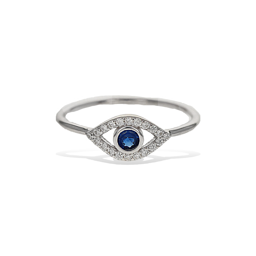 Alexandra Marks | Evil Eye Cz Sterling Silver Ring