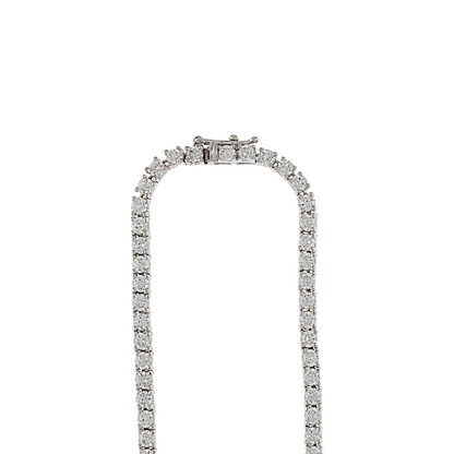 Safety clasp on Alexandra Marks's classic cz tennis necklace