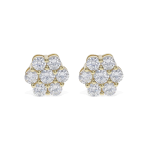 Gold Cluster CZ Stud Earrings - Alexandra Marks Jewelry