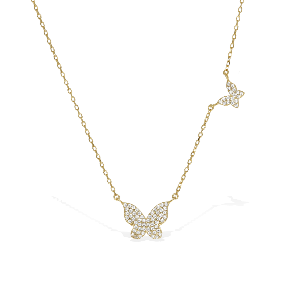 
            
                Load image into Gallery viewer, Dainty Gold Butterlfy Necklace | Alexandra Marks Jewelry
            
        