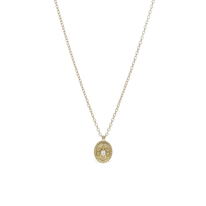 Gold Petite Compass Charm Necklace | Alexandra Marks Jewelry