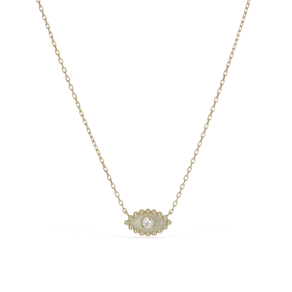 Gilded Gold Evil Eye Pendant Necklace - Alexandra Marks Jewelry
