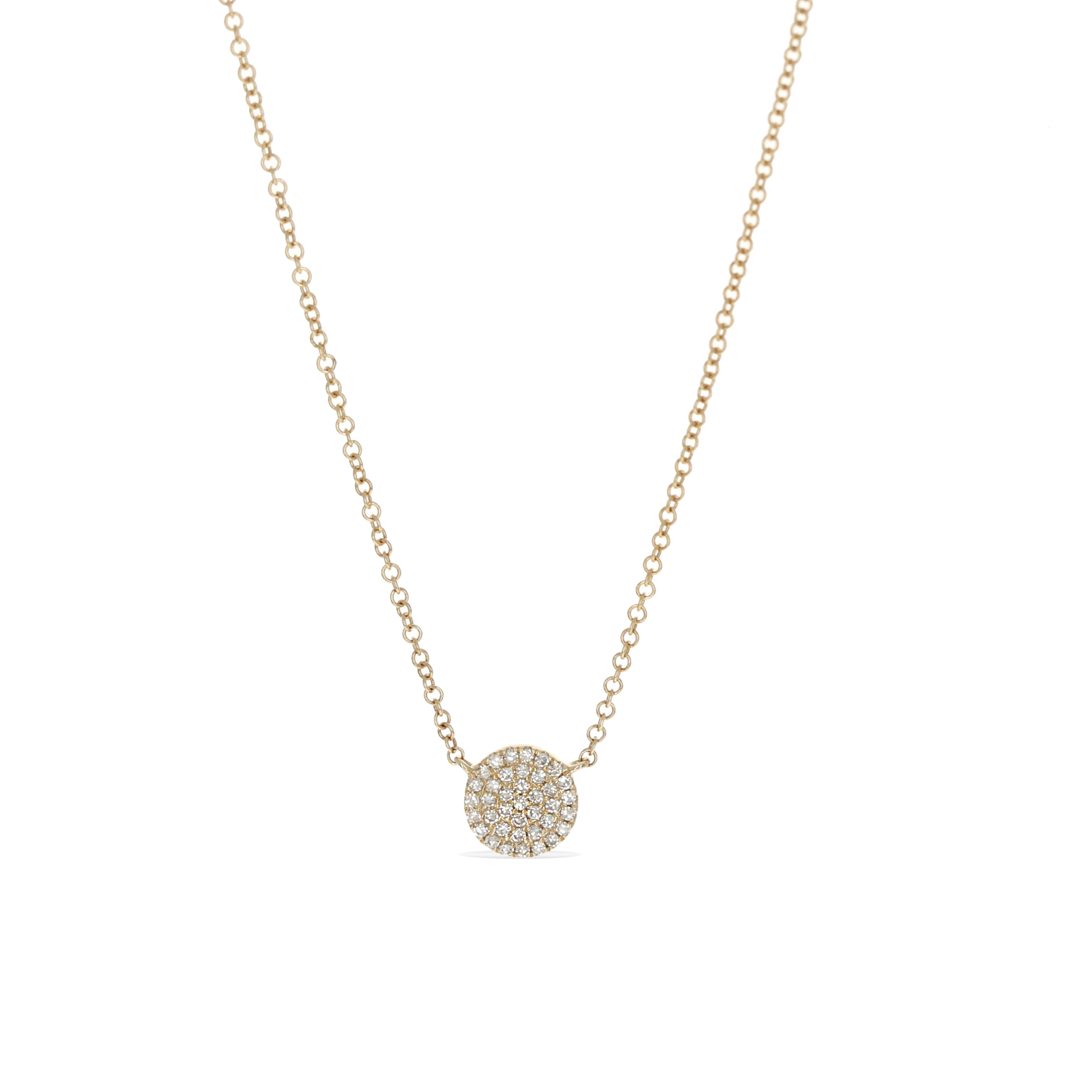 Alexandra Marks | Classic Diamond Gold Circle Necklace