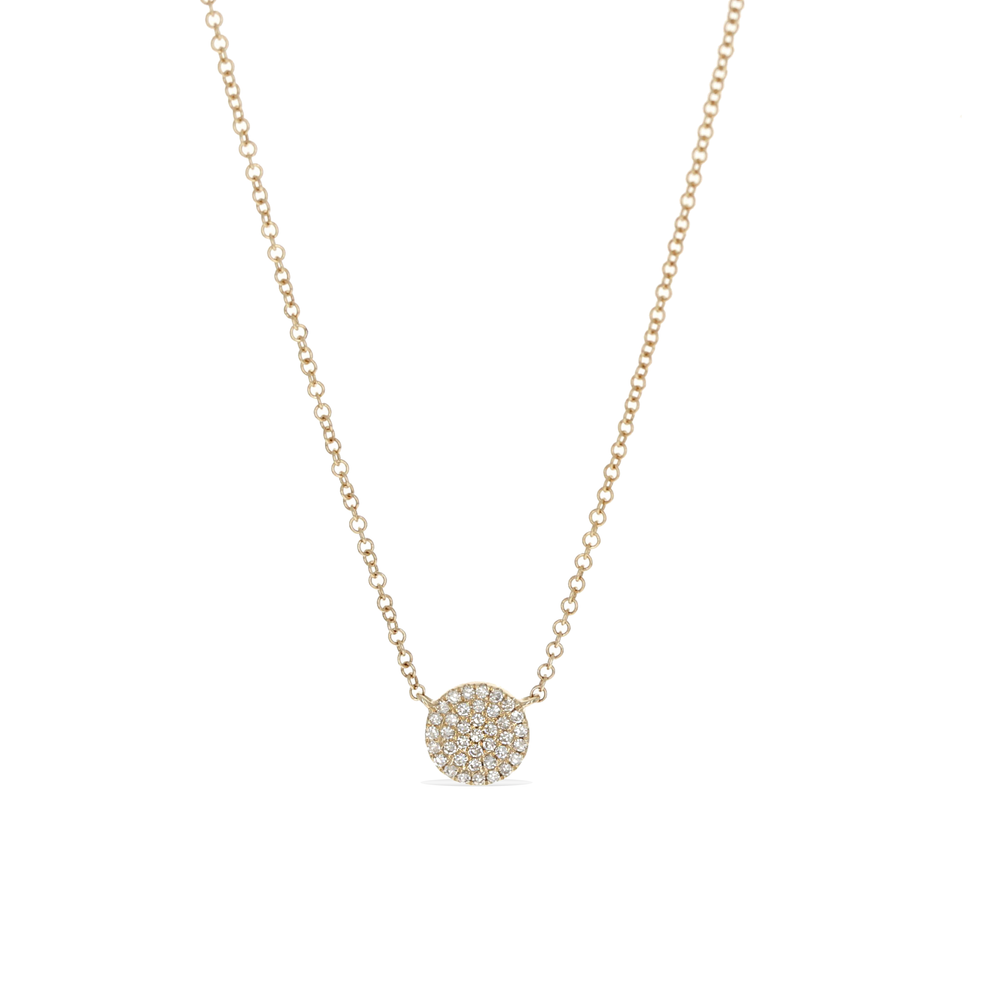 
            
                Load image into Gallery viewer, Alexandra Marks | Classic Diamond Gold Circle Necklace
            
        