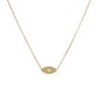 14k Yellow Gold & Diamond Evil Eye Necklace - Alexandra Marks Jewelry