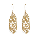 Gold Diamond Cut Drop Earrings | Alexandra Marks jewelry