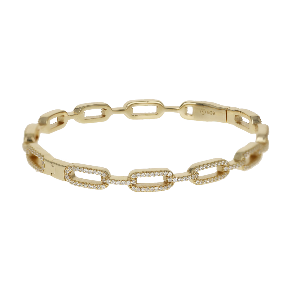 
            
                Load image into Gallery viewer, Open Oval Link Bangle Bracelet -Alexandra Marks Jewelry
            
        