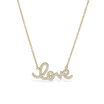 Gold Love Script Necklace | Alexandra Marks Jewelry