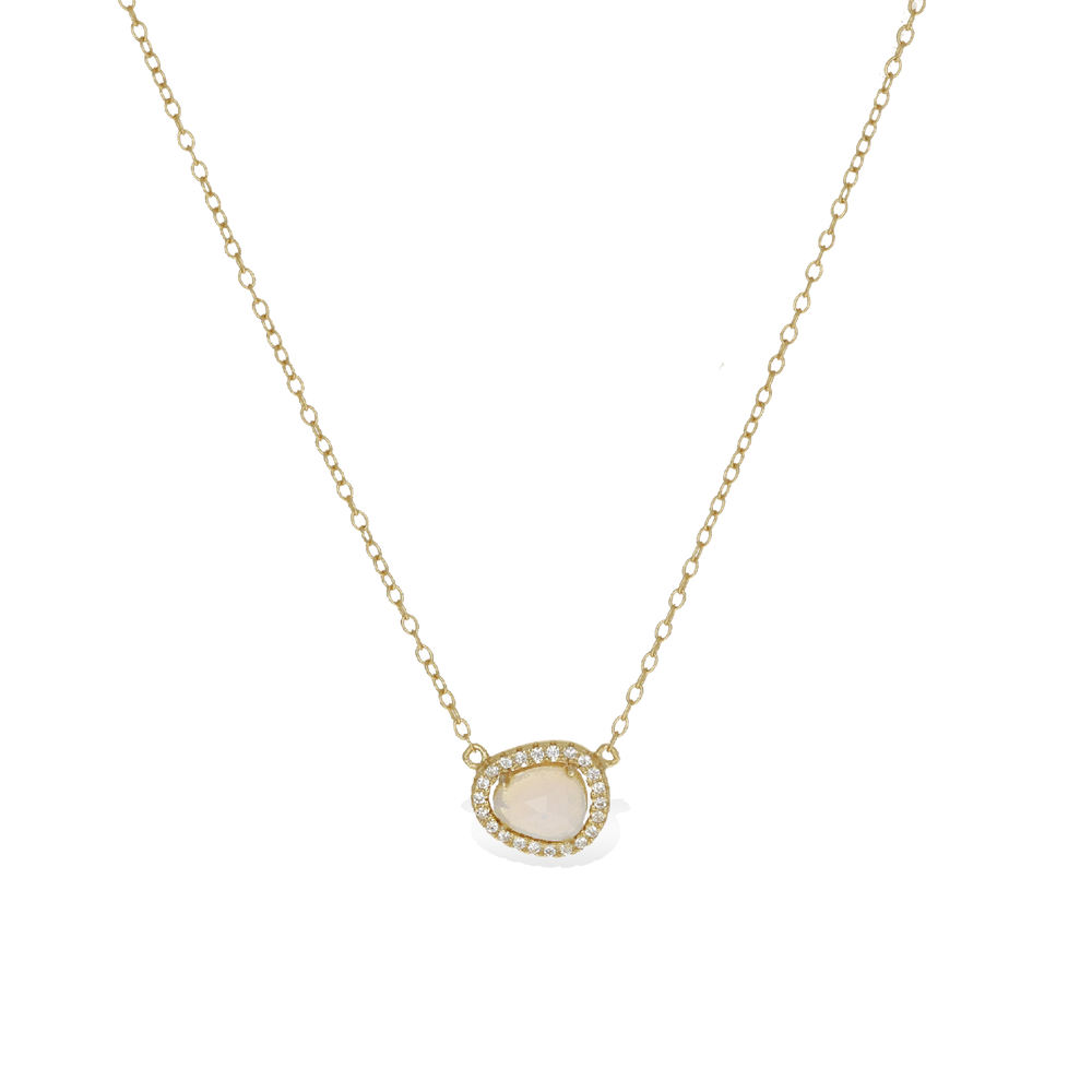 Dainty Gold Opal Necklace | Alexandra Marks Jewelry