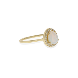 Free-Form Opal Gemston Ring in Gold - Alexandra Marks Jewelry