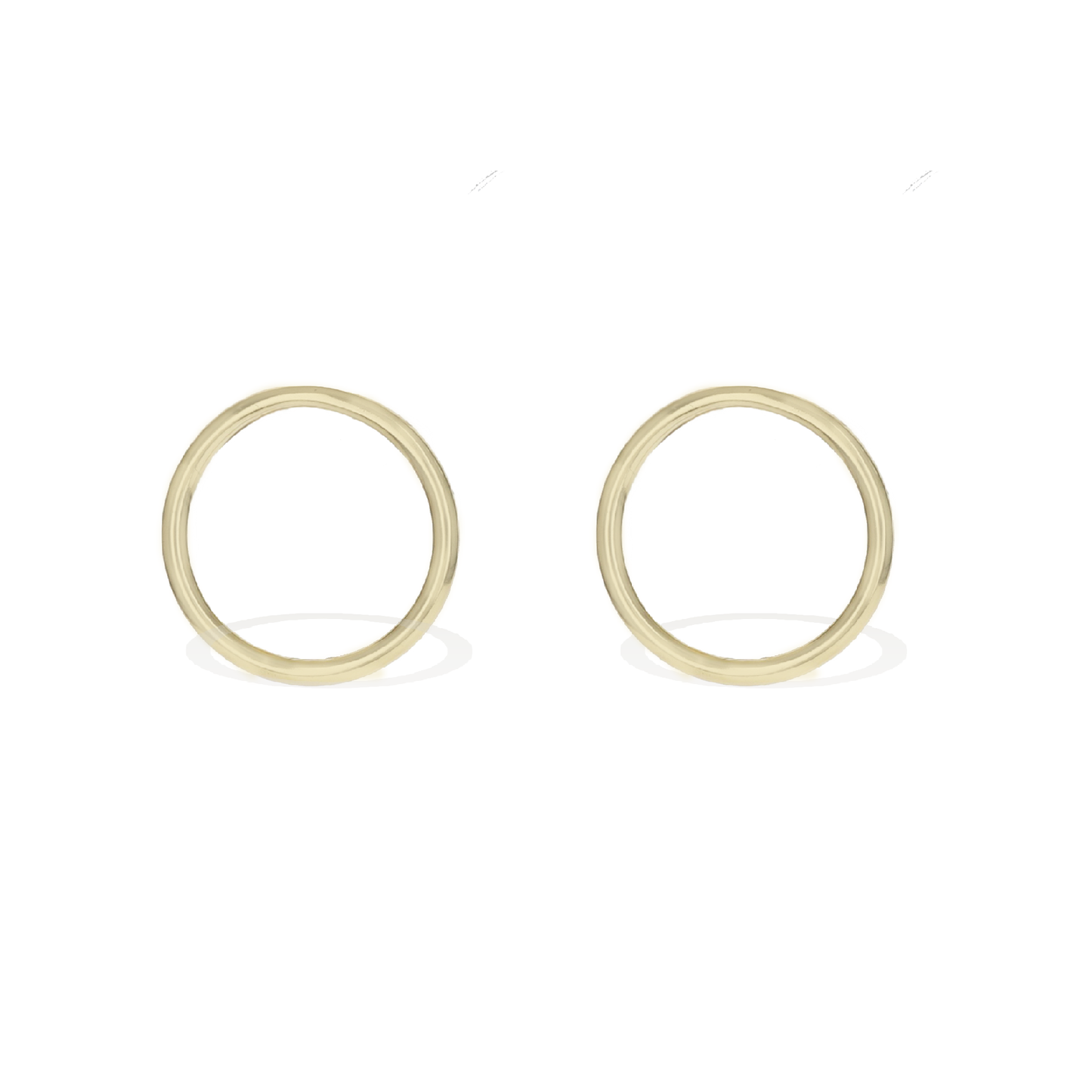 Plain Gold Open Circle Stud Earrings | Alexandra Marks Jewelry