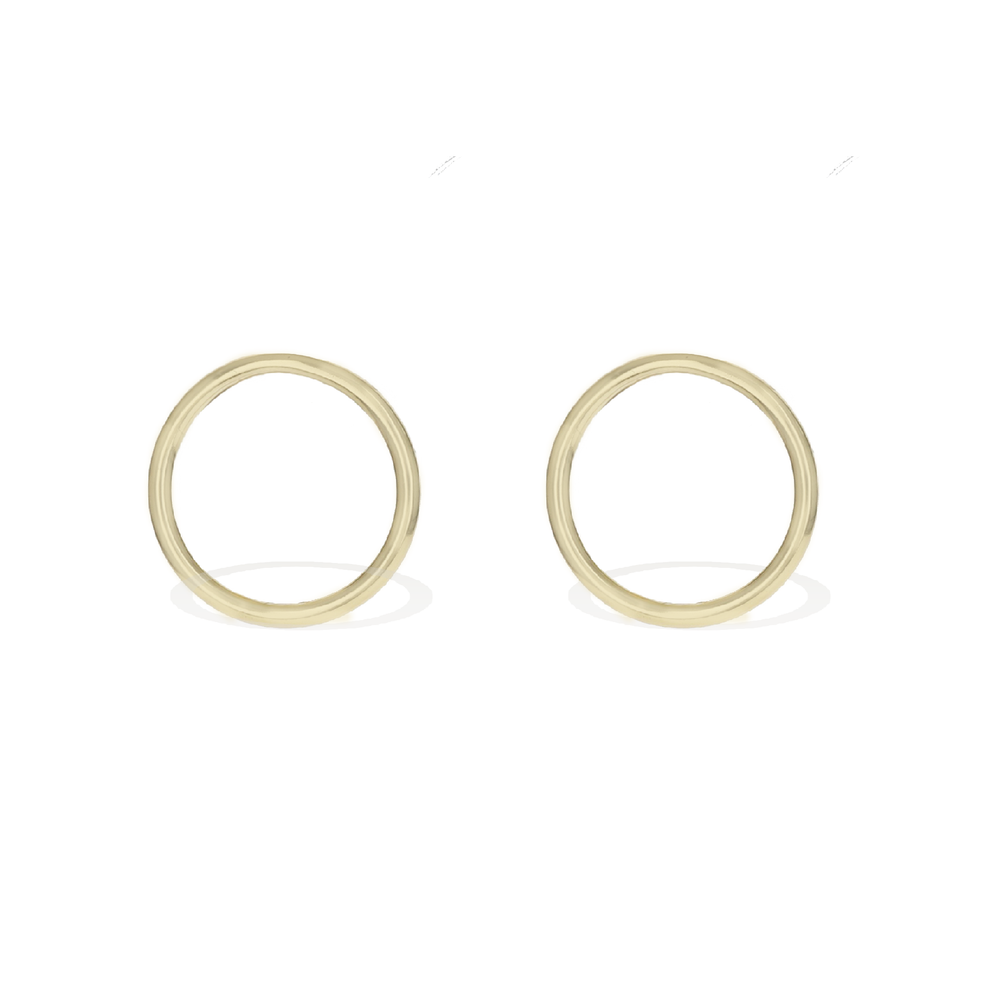 
            
                Load image into Gallery viewer, Plain Gold Open Circle Stud Earrings | Alexandra Marks Jewelry
            
        