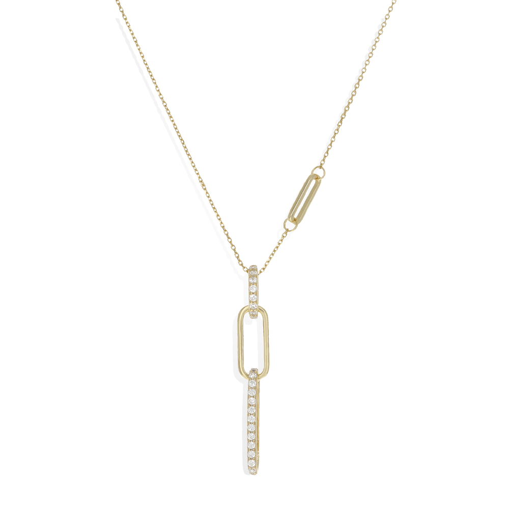 Gold Triple Oval Link Pendant Necklace | Alexandra Marks Jewelry