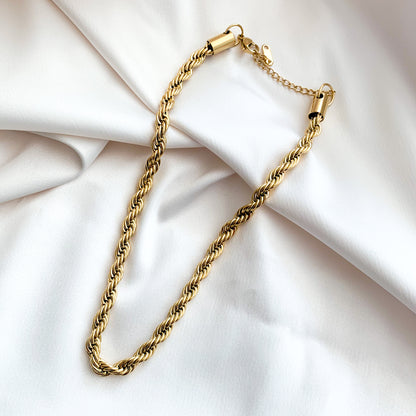 Gold Rope Chain Choker Necklace from Alexandra Marks Jewelry