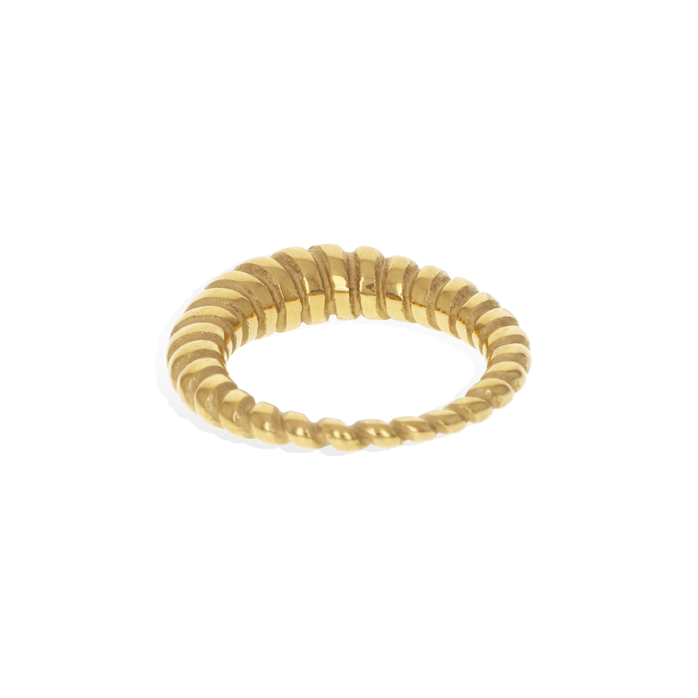 
            
                Load image into Gallery viewer, Trendy Gold Twisted Crossiant Ring - Alexandra Marks Jewelry
            
        