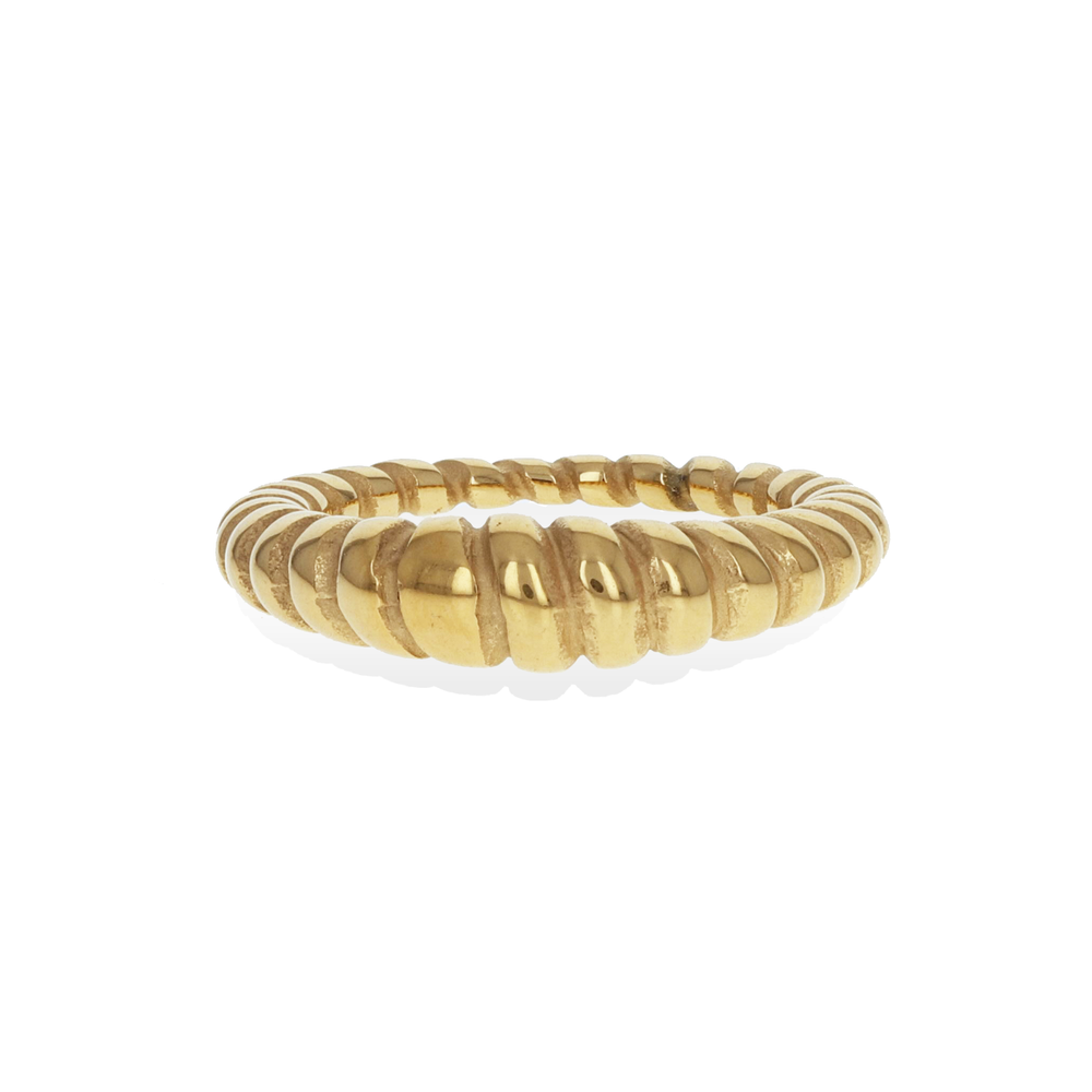 Fashion Croissant Twisted Gold Ring - Alexandra Marks Jewelry
