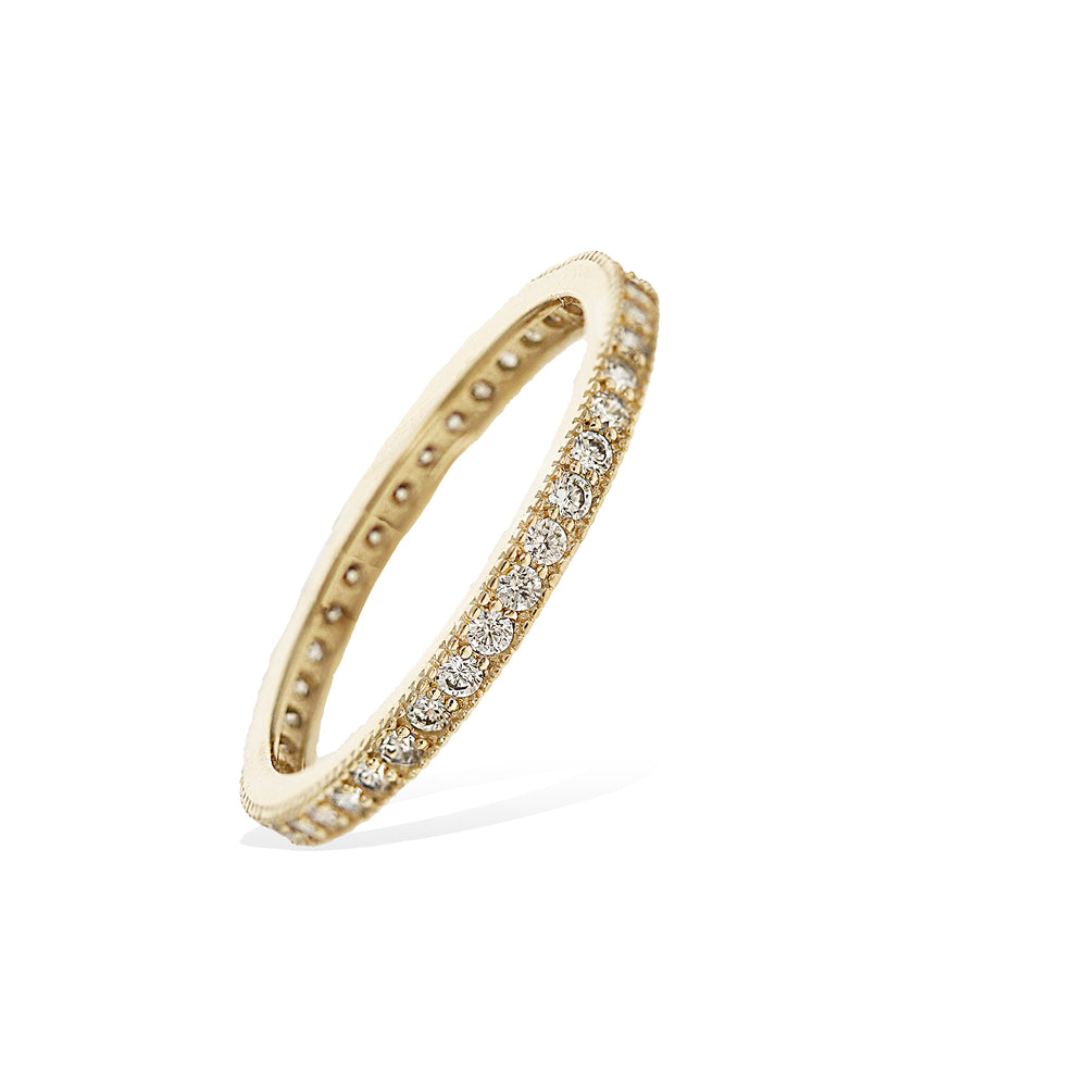 
            
                Load image into Gallery viewer, Thin Gold Pave CZ Stacking Ring | Alexandra Marks Jewelry
            
        