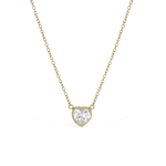 Gold Heart Solitaire CZ Necklace - Alexandra Marks Jewelry