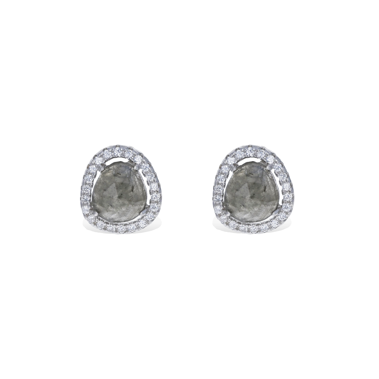 Labradorite Gemstone Stud Earrings | Alexandra Marks Jewelry