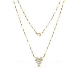 
            
                Load image into Gallery viewer, Dainty Gold Heart Necklace - Alexandra Marks Jewelry
            
        