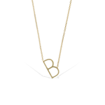 Letter B Gold Initial Necklace | Alexandra Marks Jewelry