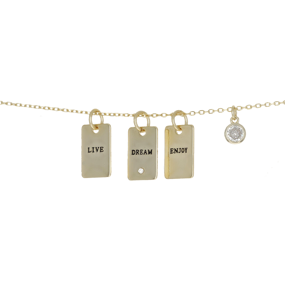 Inspirational Gold Charm Necklace - Alexandra Marks Jewelry