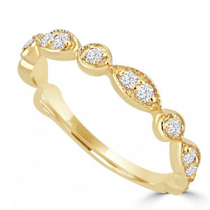 
            
                Load image into Gallery viewer, Gold and Diamond Marquise Shaped Stacking Ring from Alexandra Marks Jewelry
            
        