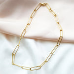 Alexandra Marks Jewelry | Gold Oval Paperclip Link Necklace