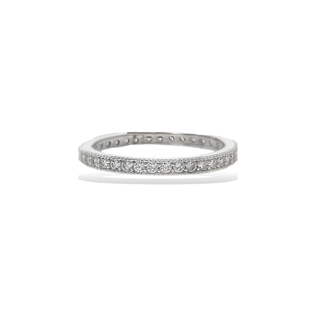 
            
                Load image into Gallery viewer, Thin Pave&amp;#39; CZ Stacking Ring | Alexandra Marks Jewelry
            
        