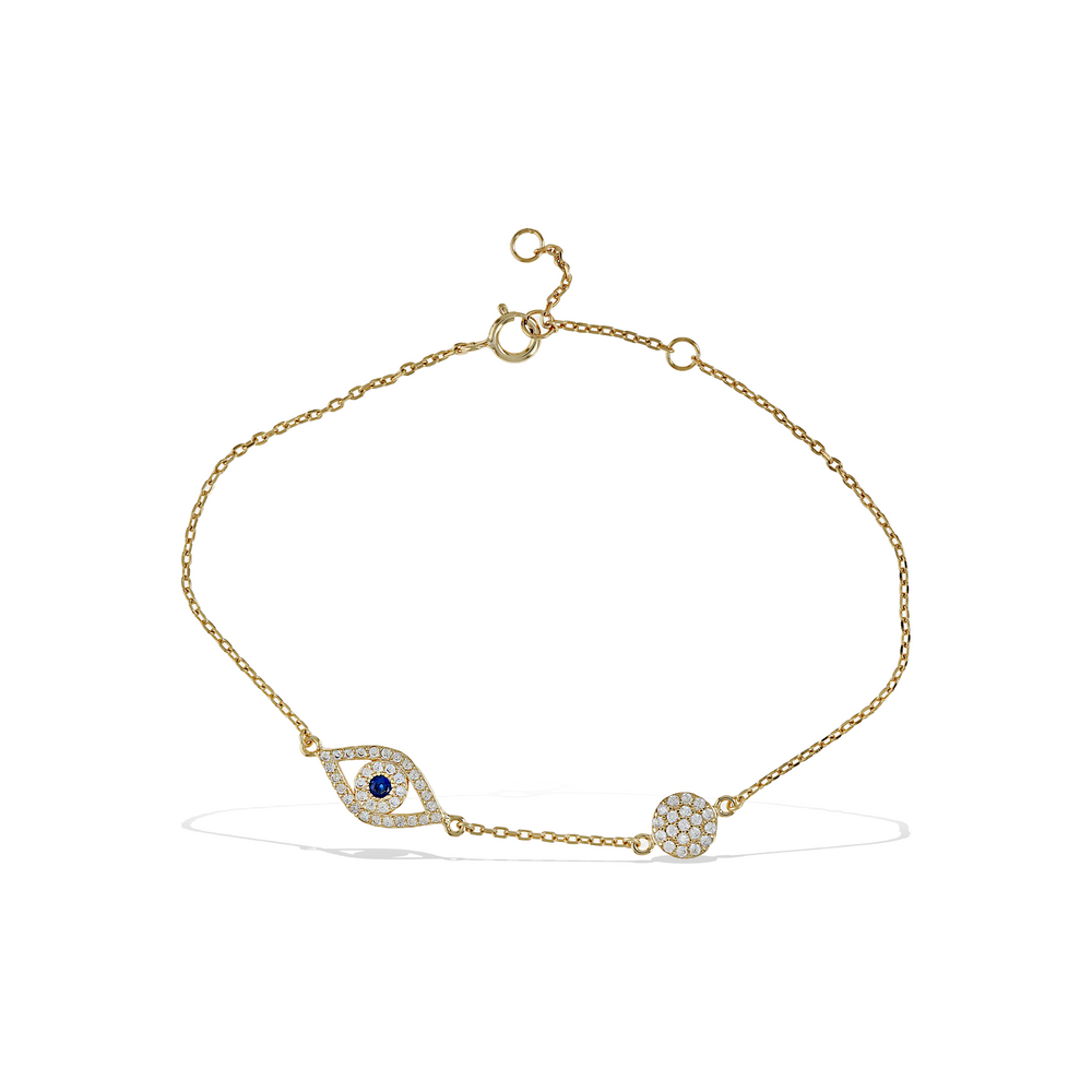 Gold Evil Eye CZ Dainty Bracelet | Alexandra Marks Jewelry