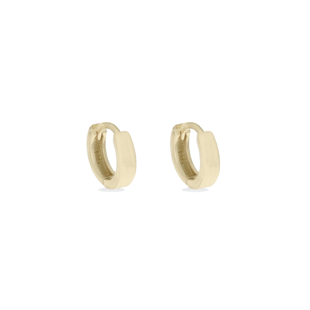 Small Plain Gold Huggie Hoop Earrings | Alexandra Marks Jewelry
