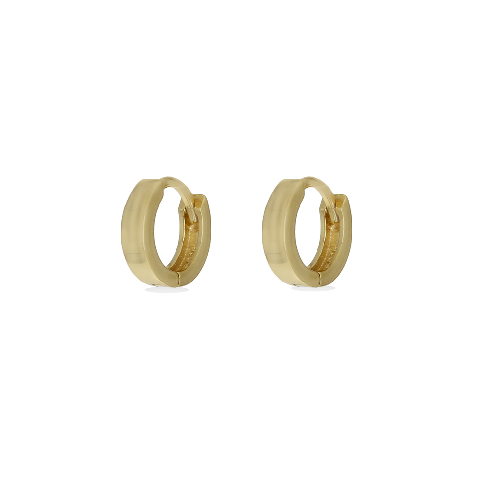 
            
                Load image into Gallery viewer, Simple tiny plain gold hoop earrings - Alexandra Marks Jewelry
            
        