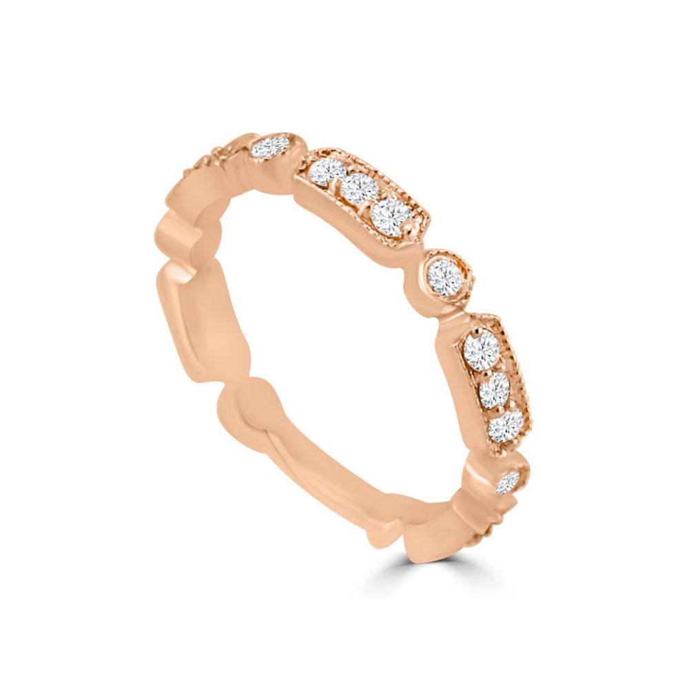 
            
                Load image into Gallery viewer, 14kt rose gold, diamond, eternity band ring
            
        