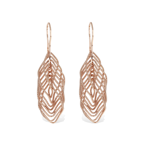Rose Gold Diamond Cut Dangle Drop Earrings - Alexandra Marks Jewelry