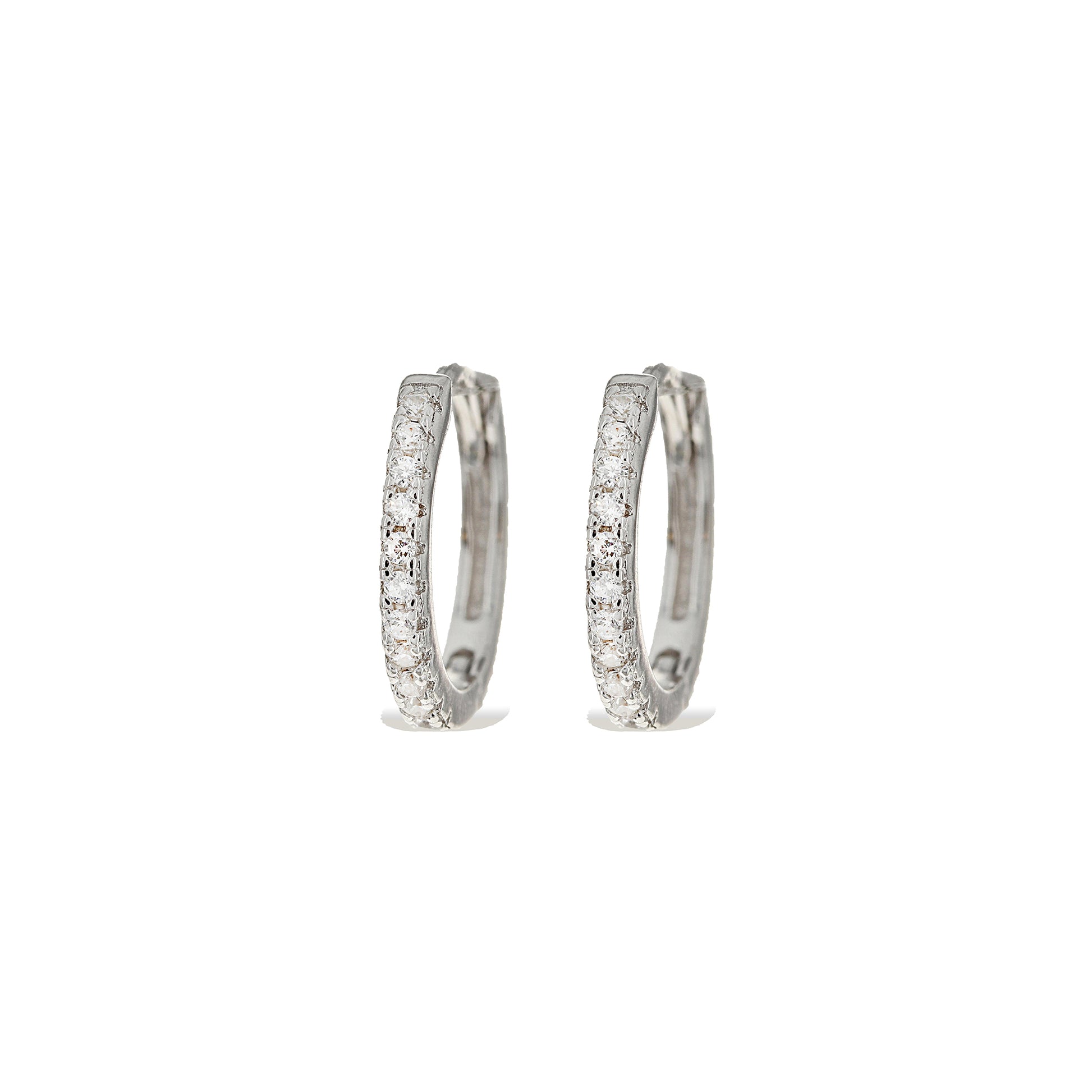 Small Silver Dainty Huggie Hoop Earrings - Alexandra Marks Jewelry