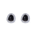 Onyx Gemstone Silver Stud Earrings | Alexandra Marks Jewelry