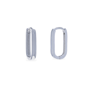 Sterling Silver Small Oval Hoop Earrings - Alexandra Marks Jewelry